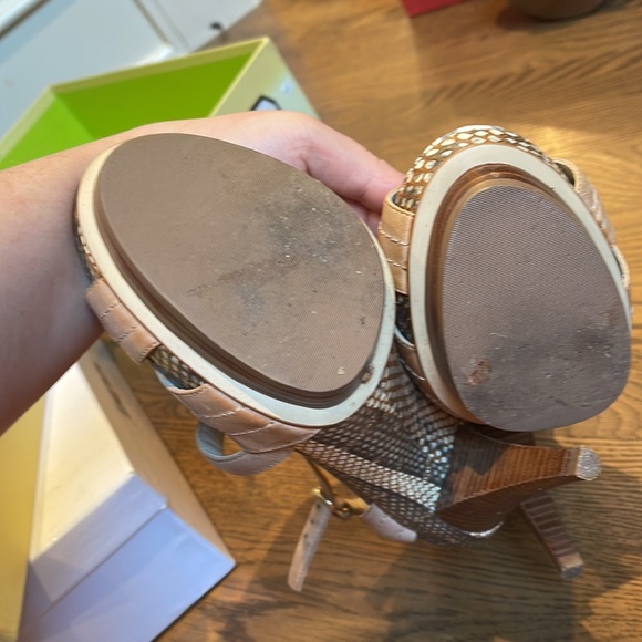 MAX STUDIO . COM SNAKE AND LIGHT LEATHER HEEL - Picture 3 of 6